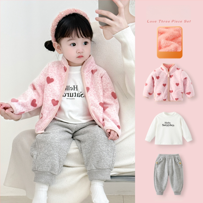 Mergaitei skirta žieminė striukė su stovinčiu kaklu, stora medvilninė medžiaga, medvilninė pamušalas, be gobtuvo