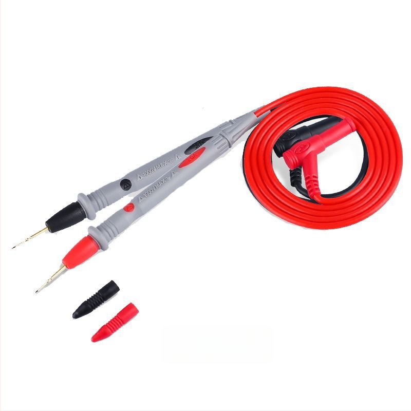 Multimetra testvads ar īpaši asu galu, digitālais displejs, zelta pārklājums, 1000V, 10A, 20A