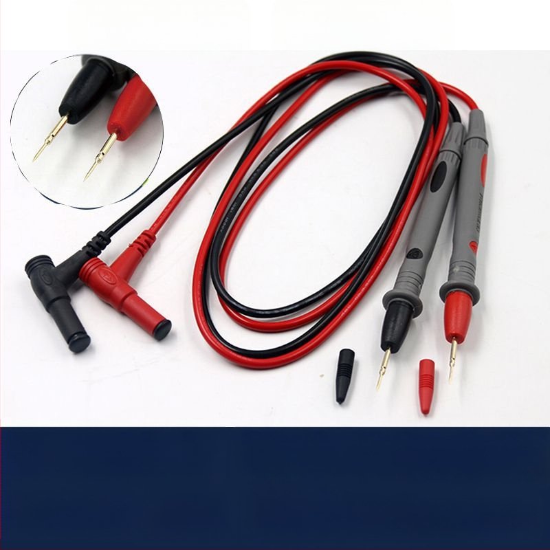 Multimetra testvads ar īpaši asu galu, digitālais displejs, zelta pārklājums, 1000V, 10A, 20A