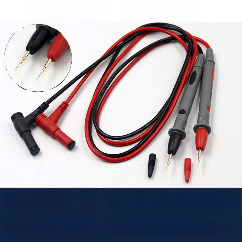 Multimetra testvads ar īpaši asu galu, digitālais displejs, zelta pārklājums, 1000V, 10A, 20A