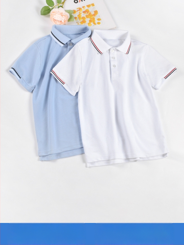 Поло риза от памук за лято 2024, райета или едноцветна шарка, за деца над 140 см.