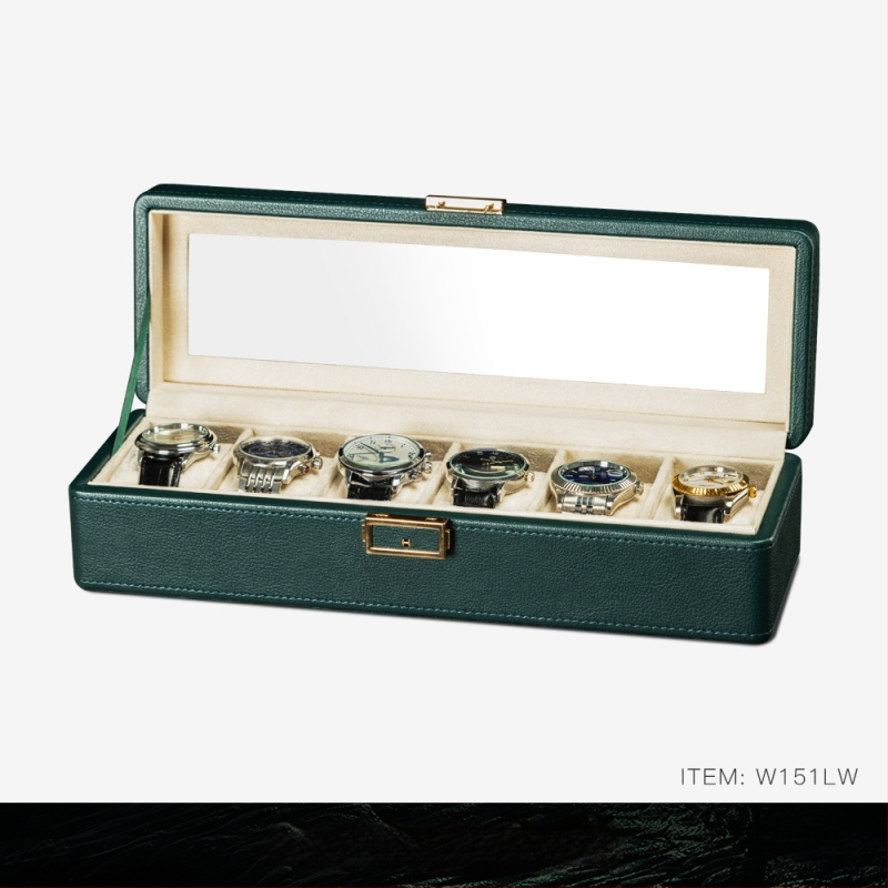 BLUETIDE Nahast kellade hoiukarp mitme sahtliga, kartonpakend, spetsifikatsioon 01