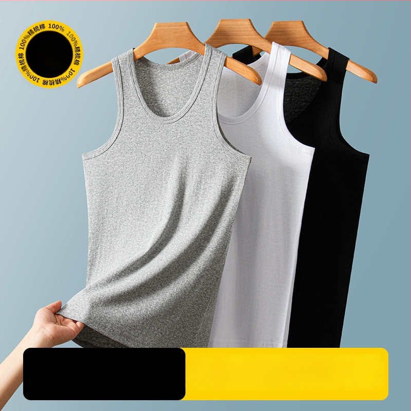 Muški top od 100% pamuka bez rukava, rebrasta pletenina, prozračan ljetni casual minimalistički stil