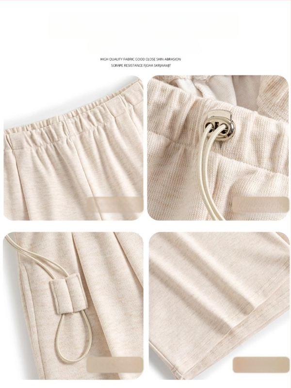 Παντελόνια εγκυμοσύνης από μαλλί-πολυεστέρα, φαρδιά γραμμή, ψηλή μέση, επένδυση φλίς, στήριξη κοιλιάς