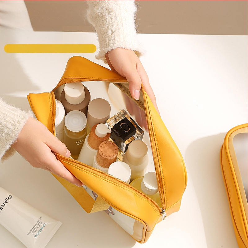 Kosmētikas soma – PVC+nylon materiāls, rokas soma formā, daudzfunkcionāla, piemērota ceļojumiem un kosmētikas glabāšanai