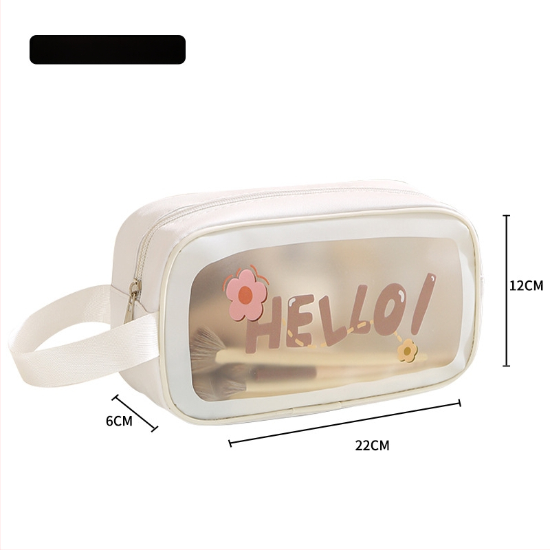 Kosmētikas soma – PVC+nylon materiāls, rokas soma formā, daudzfunkcionāla, piemērota ceļojumiem un kosmētikas glabāšanai