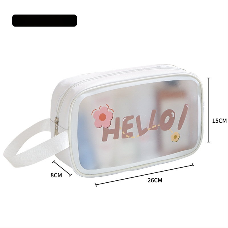 Kosmētikas soma – PVC+nylon materiāls, rokas soma formā, daudzfunkcionāla, piemērota ceļojumiem un kosmētikas glabāšanai