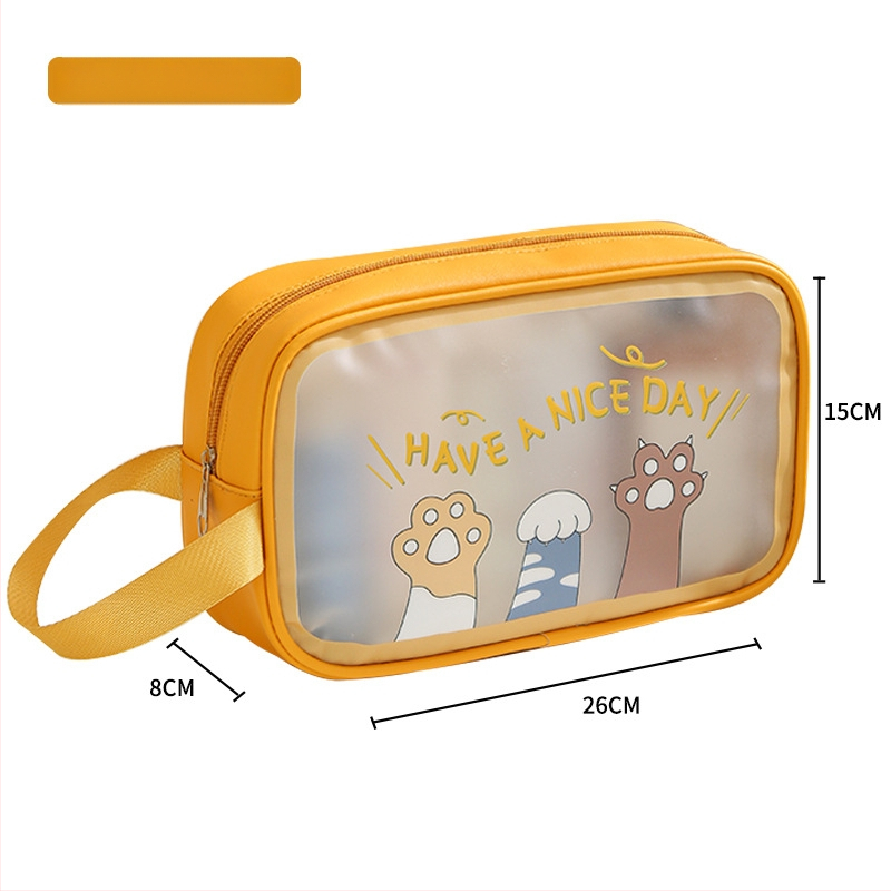 Kosmētikas soma – PVC+nylon materiāls, rokas soma formā, daudzfunkcionāla, piemērota ceļojumiem un kosmētikas glabāšanai