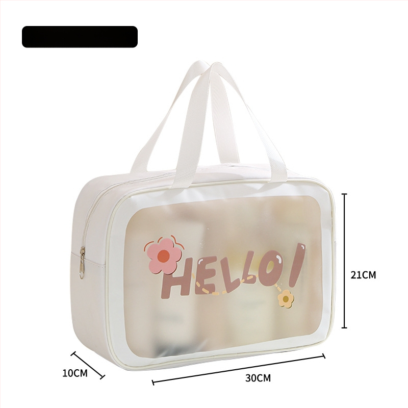 Kosmētikas soma – PVC+nylon materiāls, rokas soma formā, daudzfunkcionāla, piemērota ceļojumiem un kosmētikas glabāšanai