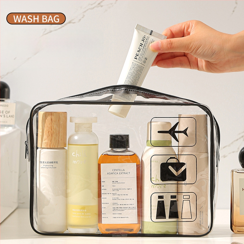 Ceļojumu kosmētikas soma, ūdensnecaurlaidīga, kubiska forma, materiāls PVC un zīds, daudzfunkcionāla