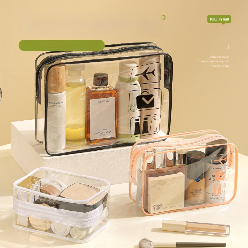 Ceļojumu kosmētikas soma, ūdensnecaurlaidīga, kubiska forma, materiāls PVC un zīds, daudzfunkcionāla