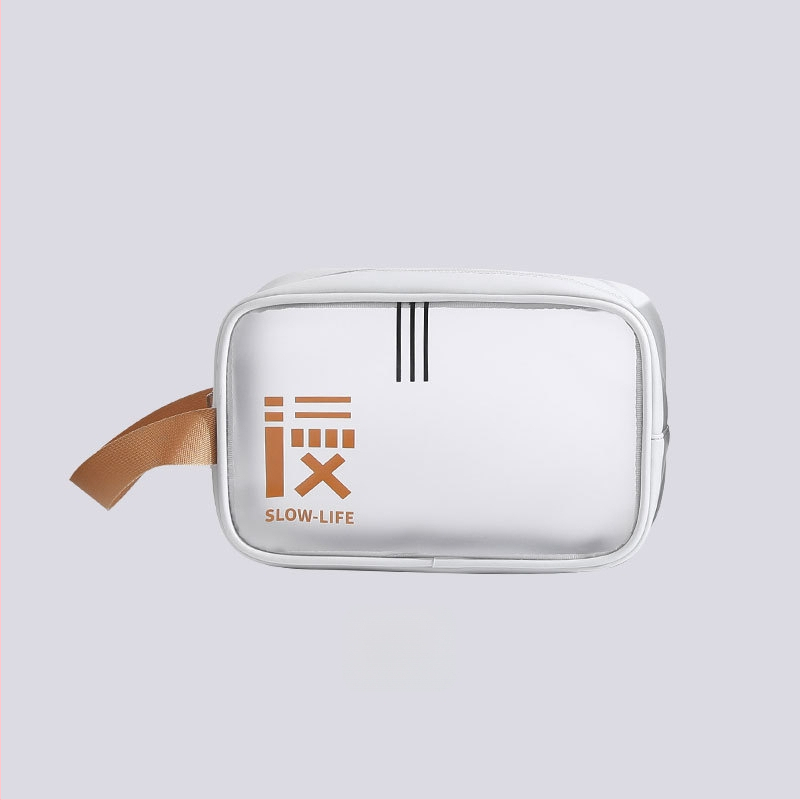 PVC прозрачна козметична чанта с голям капацитет, водоустойчива, аниме карикатура дизайн, урбанистичен стил