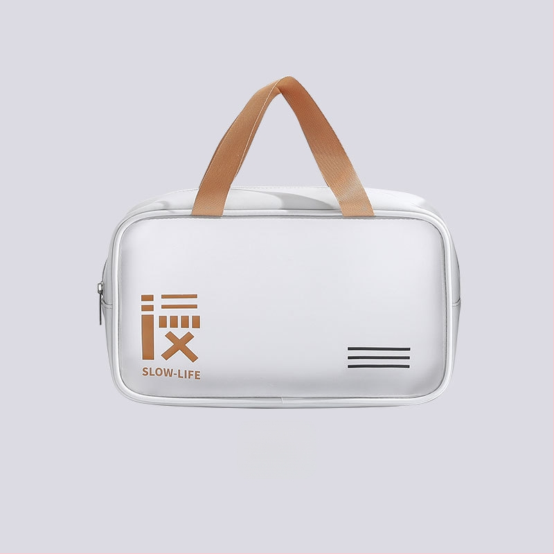 PVC прозрачна козметична чанта с голям капацитет, водоустойчива, аниме карикатура дизайн, урбанистичен стил