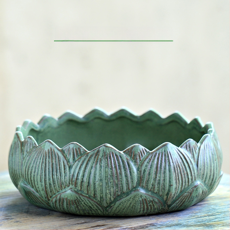 Keraminė vazonas hidroponinėms augalams, stovi ant grindų, klasikinio stiliaus, namų sodininkystei