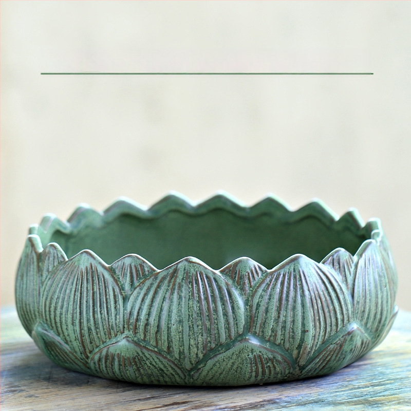 Keraminė vazonas hidroponinėms augalams, stovi ant grindų, klasikinio stiliaus, namų sodininkystei