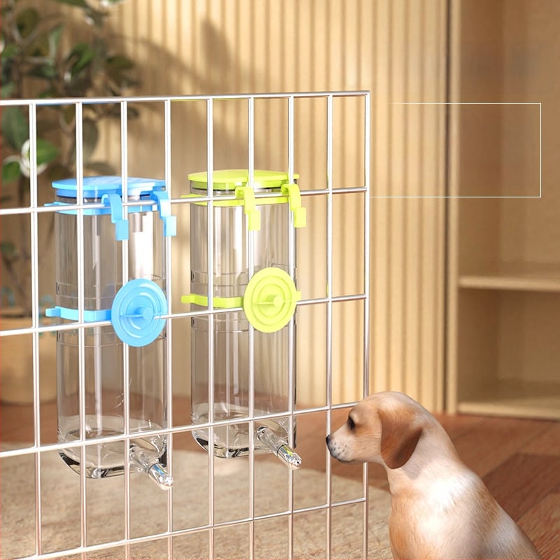 Naminių gyvūnėlių vandens puodelis su pakabintu automatu — plastikinis, prekinis ženklas Dog overlord, tinkamas šunims ir katėms