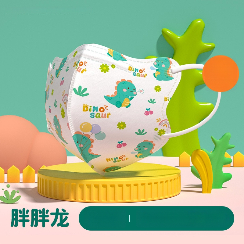 Bērnu medicīniskā ķirurģiskā maska, 3D dizains, materiāls: neausts audums + meltblown, vienreizējai lietošanai, iepakojums 30 gab., karikatūru stils