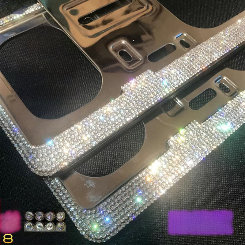 Automašīnas reģistrācijas numura rāmītis ar dimantiem no nerūsējoša tērauda – Preces kods 46210306z5681h