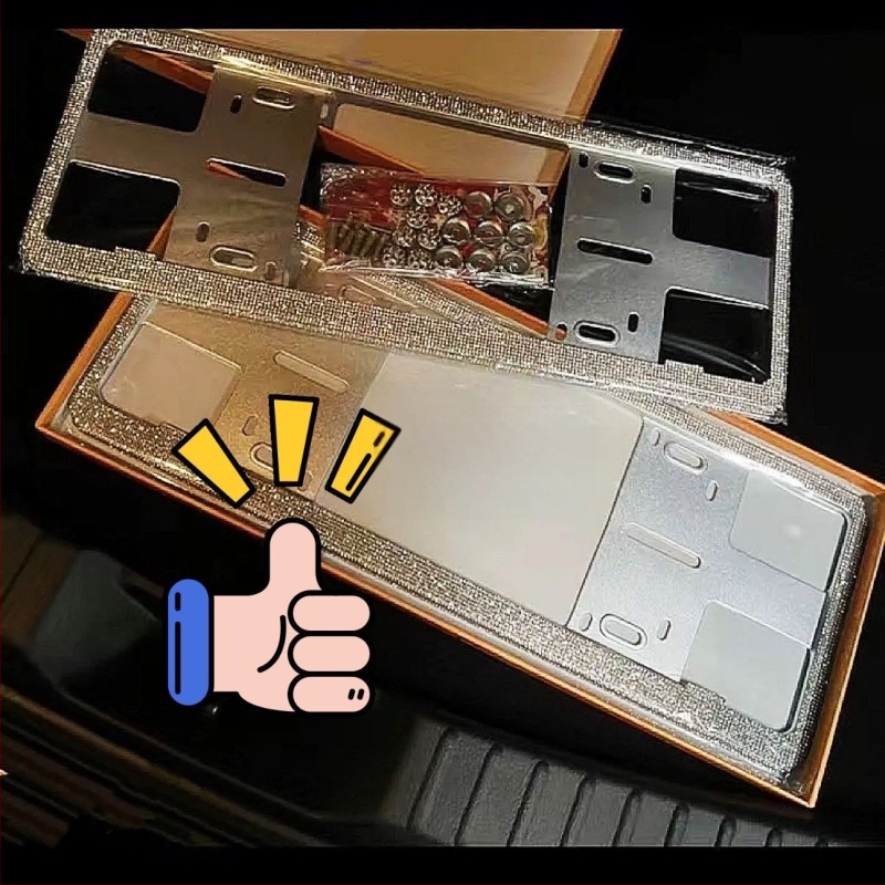 Automašīnas reģistrācijas numura rāmītis ar dimantiem no nerūsējoša tērauda – Preces kods 46210306z5681h