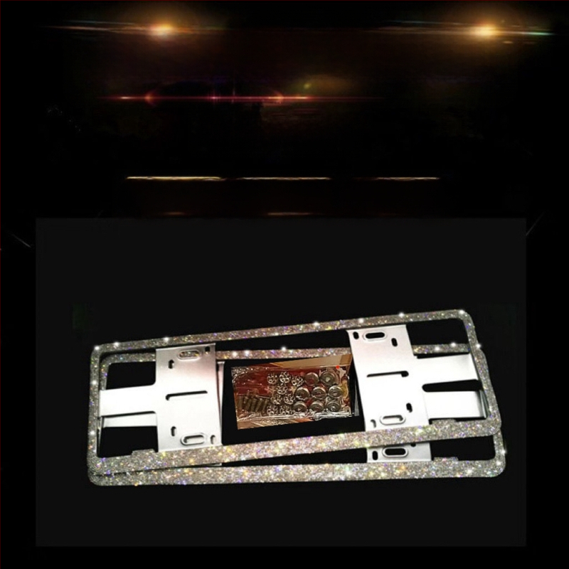 Automašīnas reģistrācijas numura rāmītis ar dimantiem no nerūsējoša tērauda – Preces kods 46210306z5681h