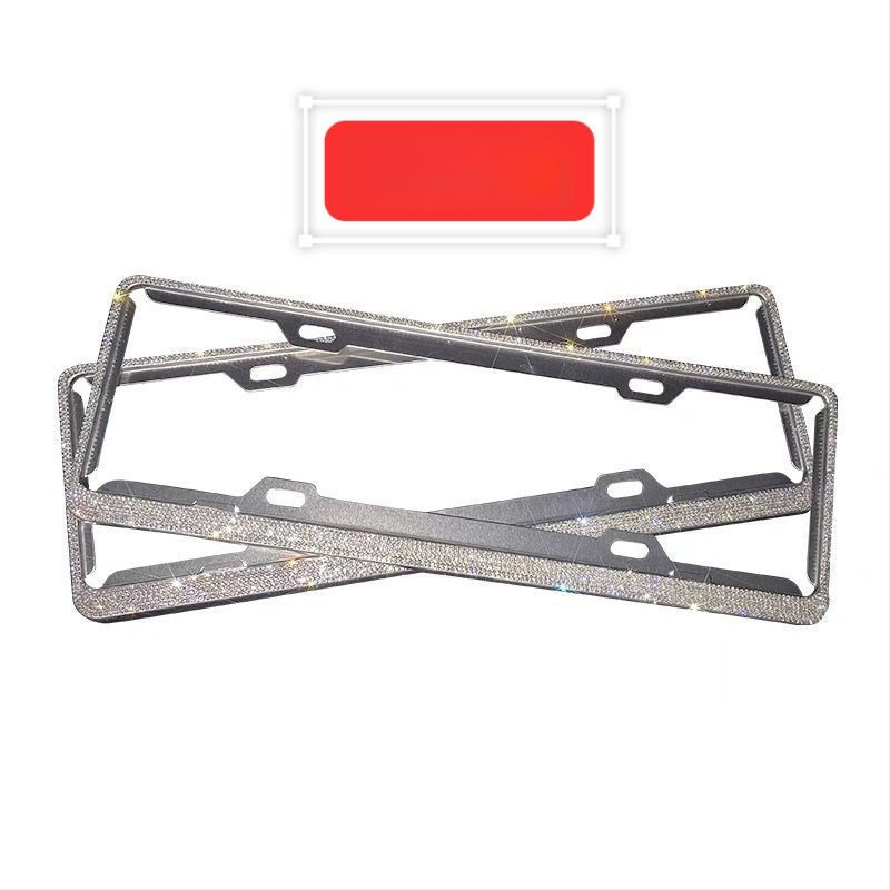 Automašīnas reģistrācijas numura rāmītis ar dimantiem no nerūsējoša tērauda – Preces kods 46210306z5681h
