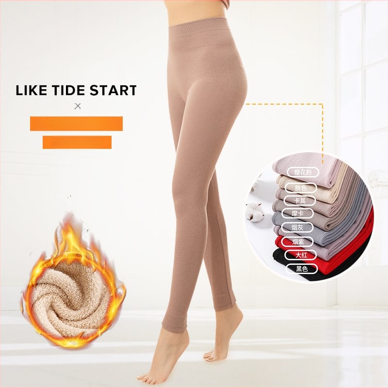 Sieviešu termālās legingas ar vienu terry slāni, viskozes maisījums 30-50%, garums 3/4, bieza auduma 201-250 g/m2