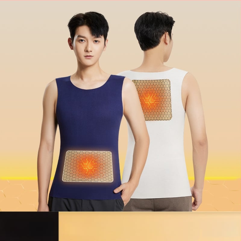 Lando termiskā veste vīriešiem, bezšuvju pamata kārta, apaļš kakls, blīds poliesterа audums 251-300 g/m²