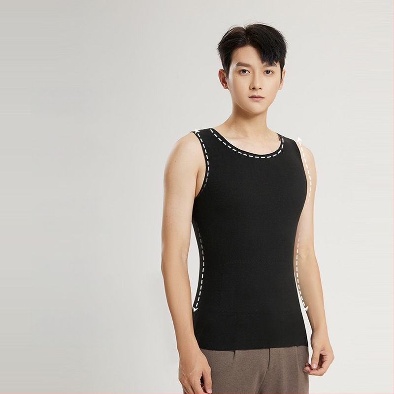 Lando termiskā veste vīriešiem, bezšuvju pamata kārta, apaļš kakls, blīds poliesterа audums 251-300 g/m²