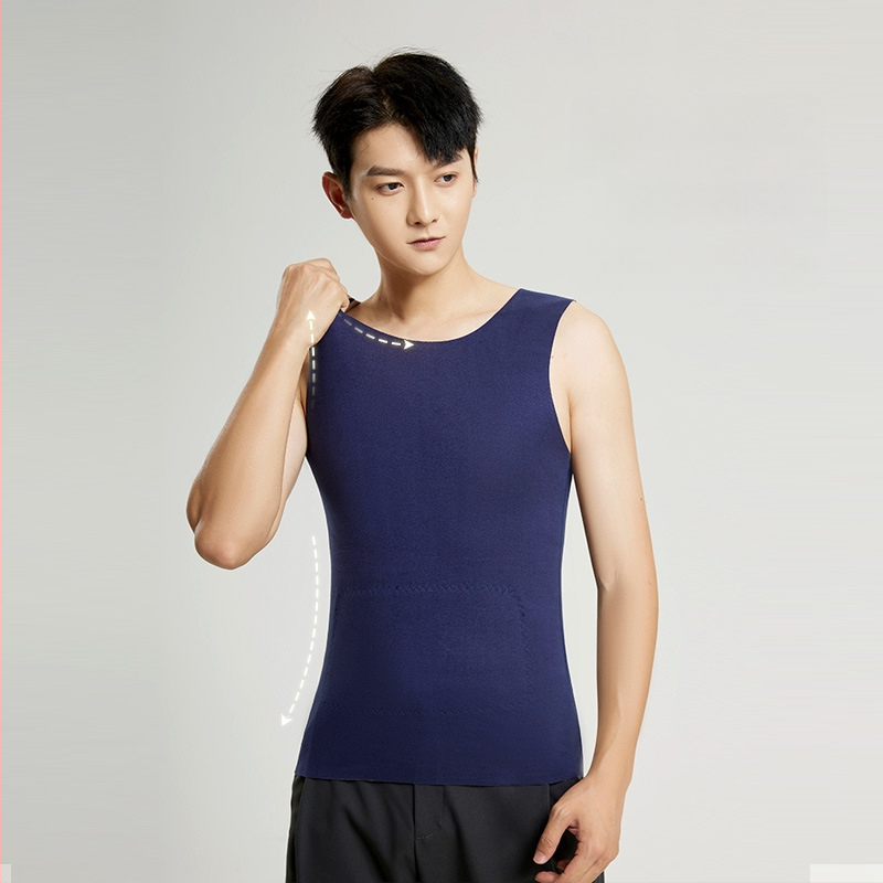 Lando termiskā veste vīriešiem, bezšuvju pamata kārta, apaļš kakls, blīds poliesterа audums 251-300 g/m²