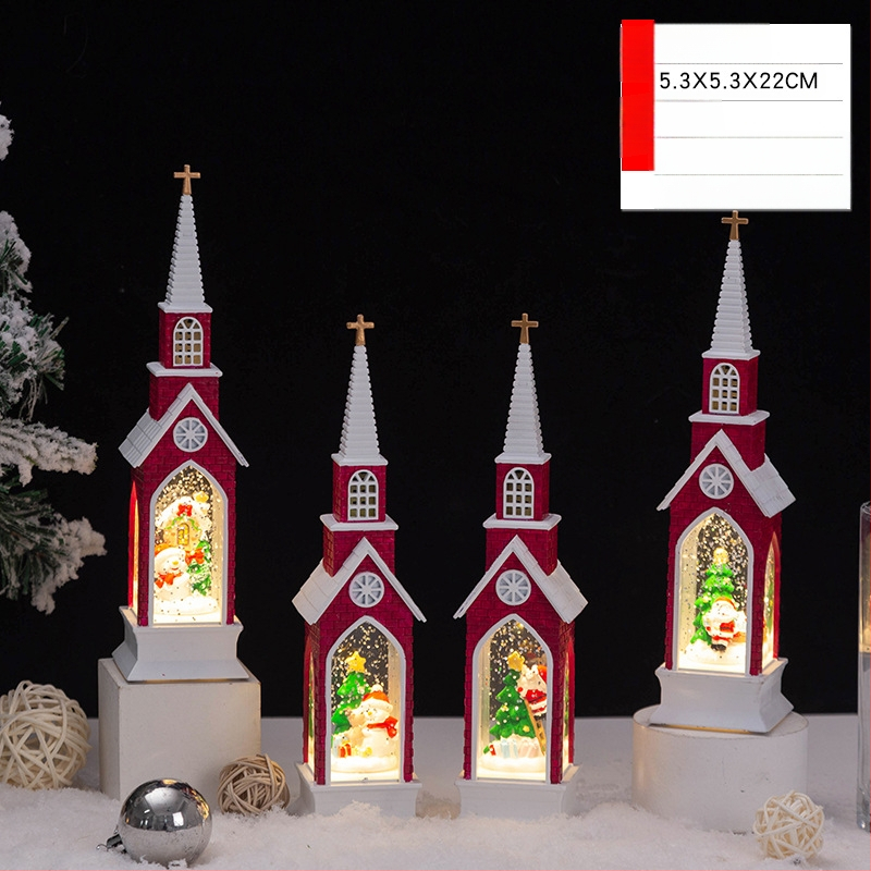 Kalėdų senelis mikro kraštovaizdžio naktinė lemputė – dervos kūrinys, animacinis stilius, Runting