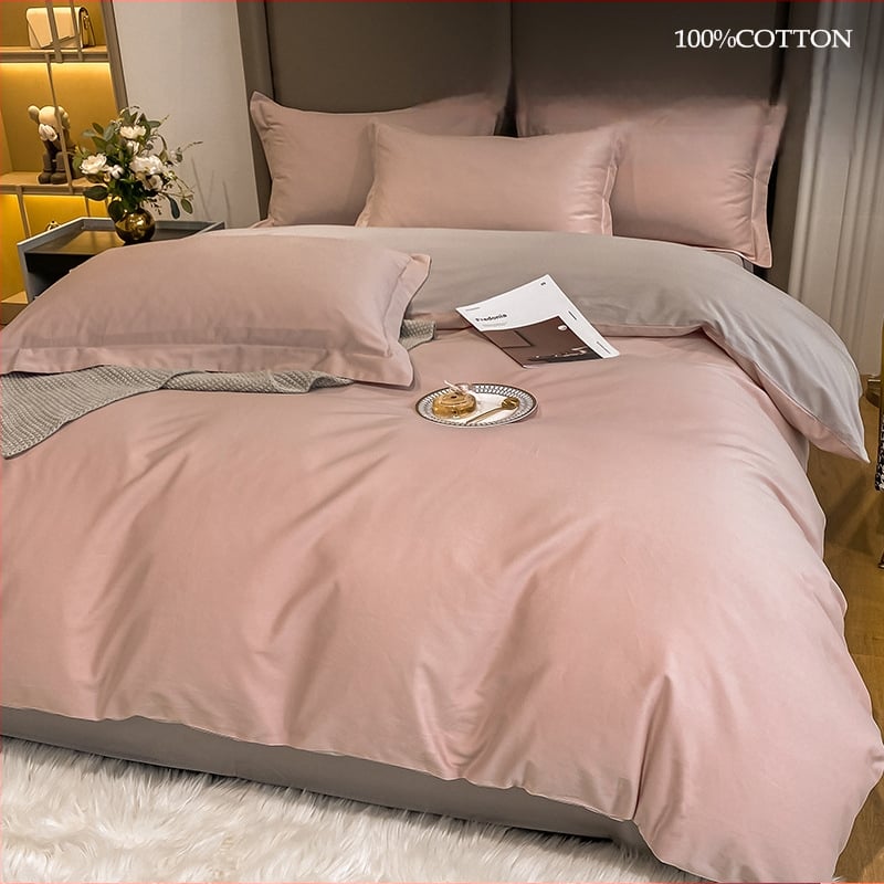 Paplanhuzat 100 szálas pamutból, tiszta pamut, bolyhos szövés, reaktív nyomtatás és színezés, egyszínű minta, modern minimalista stílus