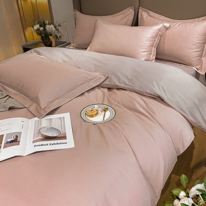 Paplanhuzat 100 szálas pamutból, tiszta pamut, bolyhos szövés, reaktív nyomtatás és színezés, egyszínű minta, modern minimalista stílus