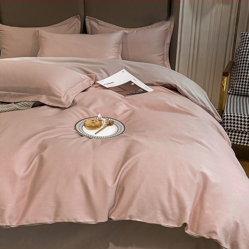 Paplanhuzat 100 szálas pamutból, tiszta pamut, bolyhos szövés, reaktív nyomtatás és színezés, egyszínű minta, modern minimalista stílus