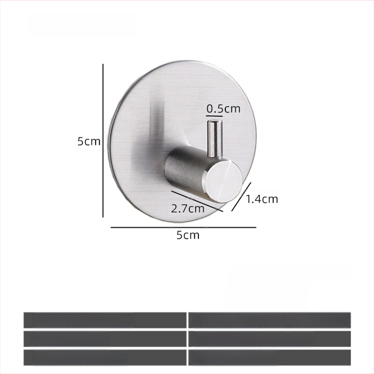 Ανοξείδωτη αυτοκόλλητη κρεμάστρα μπάνιου, μονή, μοντέρνος μινιμαλιστικός σχεδιασμός; αντοχή 5 kg; χωρίς τρύπες; τοποθέτηση πίσω από την πόρτα.