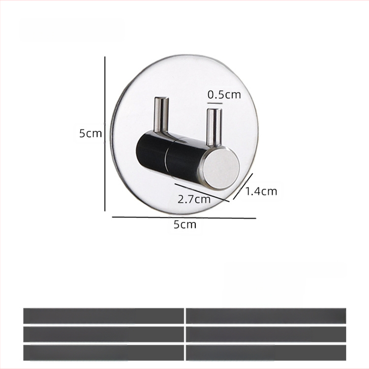 Ανοξείδωτη αυτοκόλλητη κρεμάστρα μπάνιου, μονή, μοντέρνος μινιμαλιστικός σχεδιασμός; αντοχή 5 kg; χωρίς τρύπες; τοποθέτηση πίσω από την πόρτα.