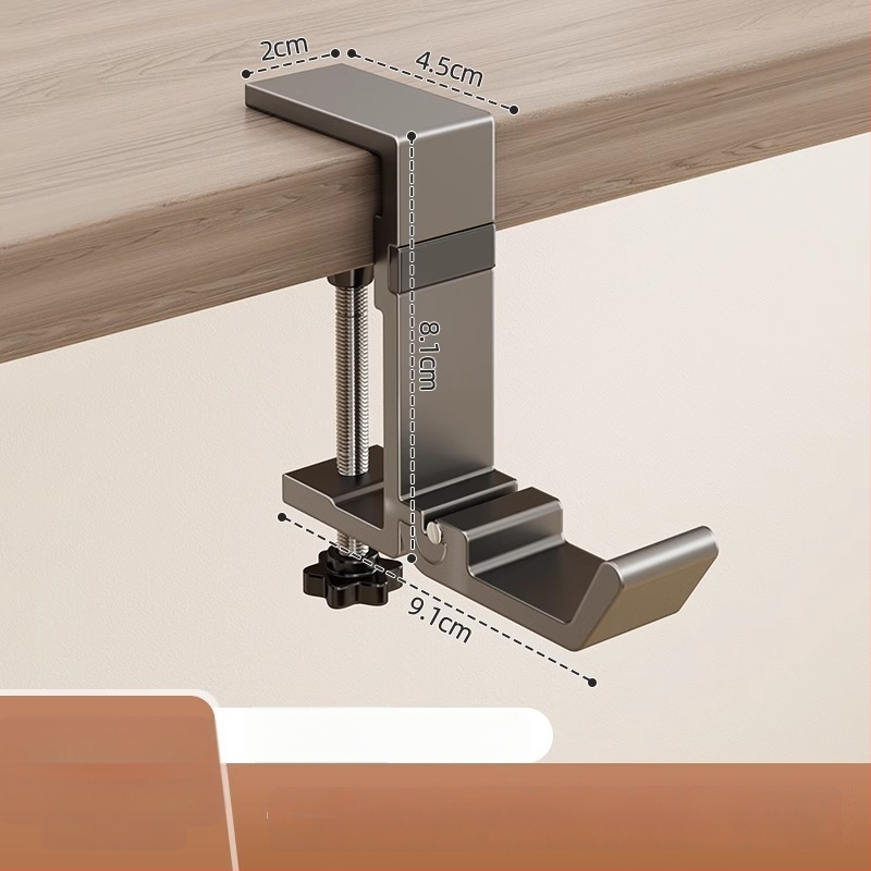 Άγκιστρο για κρέμασμα τσαντών, από αλουμίνιο Space, μονοκόρυφο αγκίστρι, μοντέρνος μινιμαλιστικός σχεδιασμός, φορτίο 0–1 kg