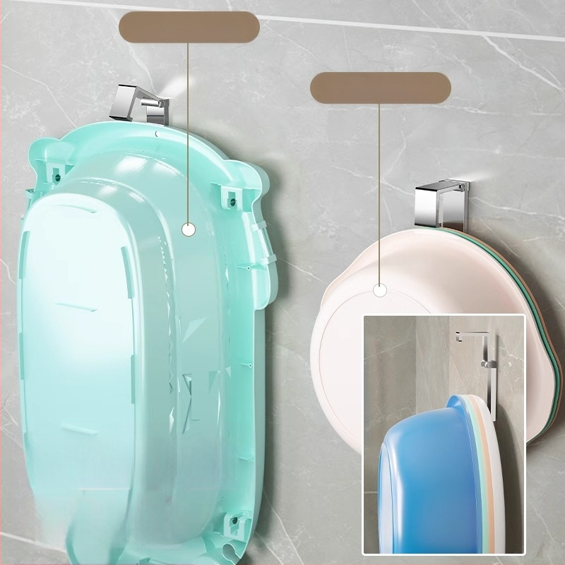 Άγκιστρο νιπτήρα από ανοξείδωτο ατσάλι, χωρίς τρύπημα εγκατάσταση — μοντέρνος μινιμαλιστικός σχεδιασμός, ένας γάντζος, φορτίο 1–3 kg