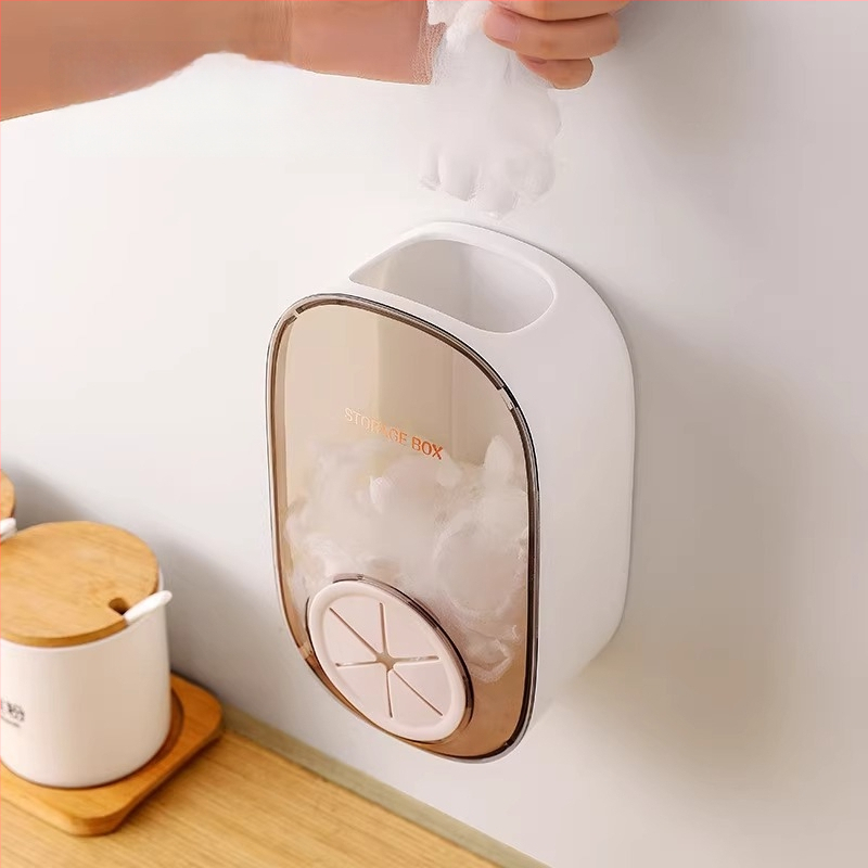 Sienas stiprināms uzglabāšanas korpuss pārtikas plēvei, PS materiāls, 2 L tilpums, putekļu izturīgs, mūsdienīgs minimālisma dizains