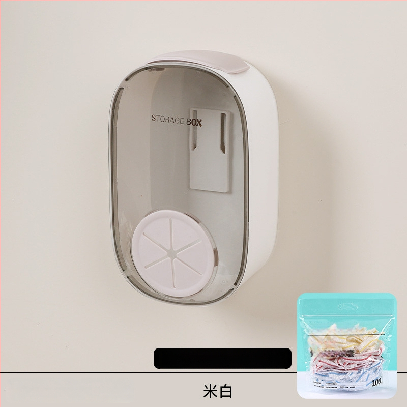Sienas stiprināms uzglabāšanas korpuss pārtikas plēvei, PS materiāls, 2 L tilpums, putekļu izturīgs, mūsdienīgs minimālisma dizains