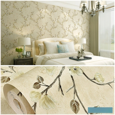 Amerikai retro 3D-relief virágmintás AB-illesztésű tapéta, öntapadós, nem szőtt anyagból, hálószobába és nappaliba televízió háttérként