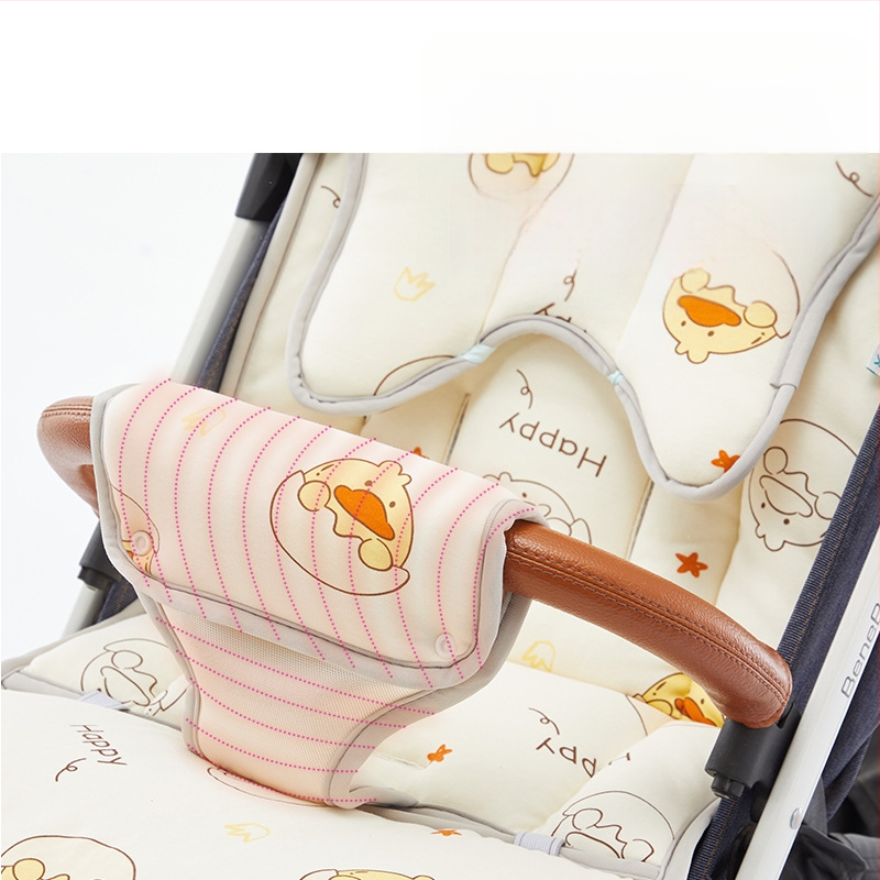 Ratiem sedes spilventiņš – visu sezonu, divpusējs, priekšējā aizsardzība; Materiāli: tīra kokvilna + zīda diegi + ice silk; vecums 0–1 g; pielāgojama