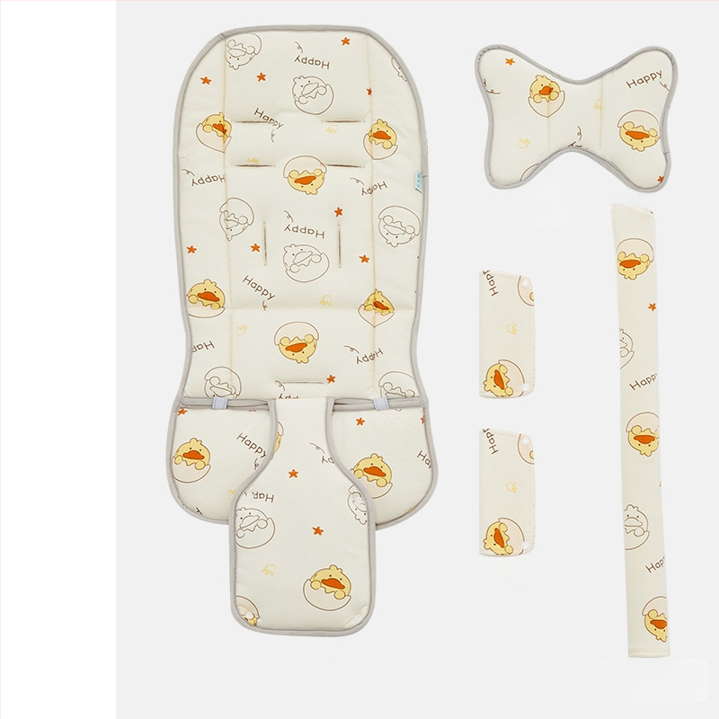 Ratiem sedes spilventiņš – visu sezonu, divpusējs, priekšējā aizsardzība; Materiāli: tīra kokvilna + zīda diegi + ice silk; vecums 0–1 g; pielāgojama