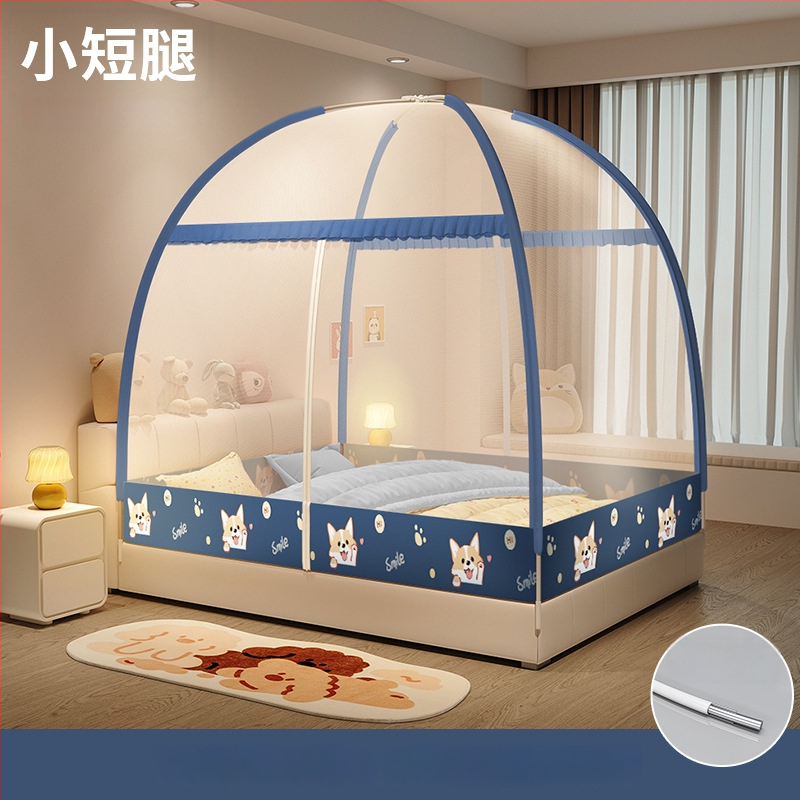 Ágyhoz szúnyogháló — mongol jurta stílus, rajzfilm dizájn, poliészter, üvegszálas keret, szerelés nélkül