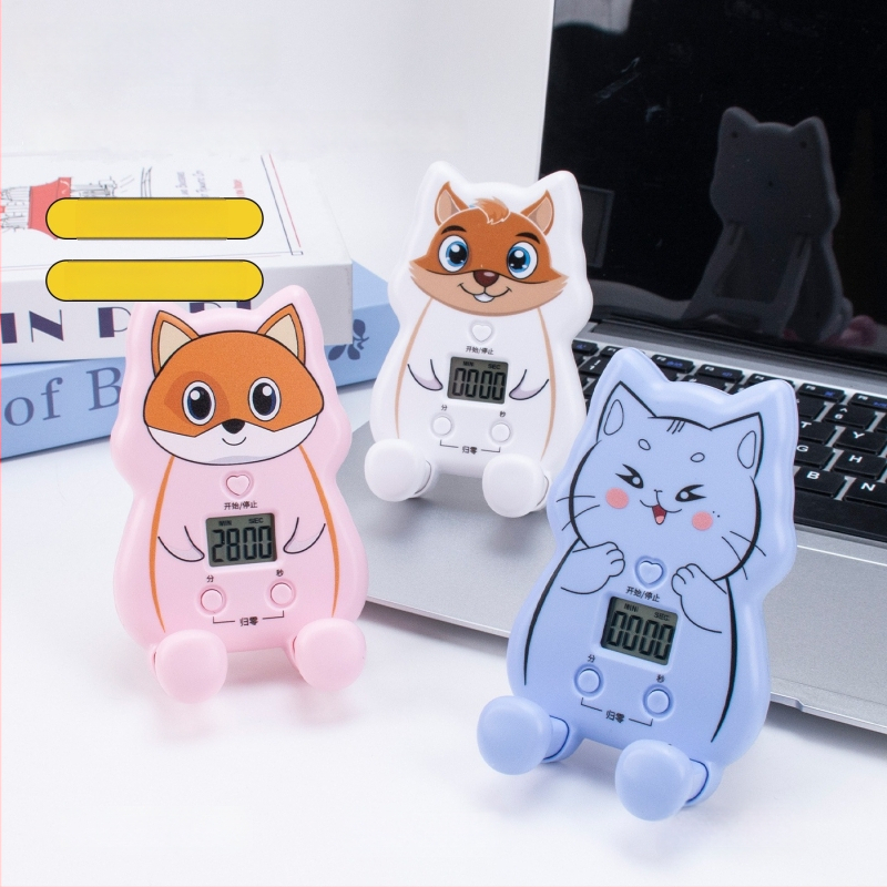 Karikatūrinis stalinis laikmatis – galingas signalas, daugybinis virtuvės laikmatis, atskaitos funkcija ir telefono laikiklis