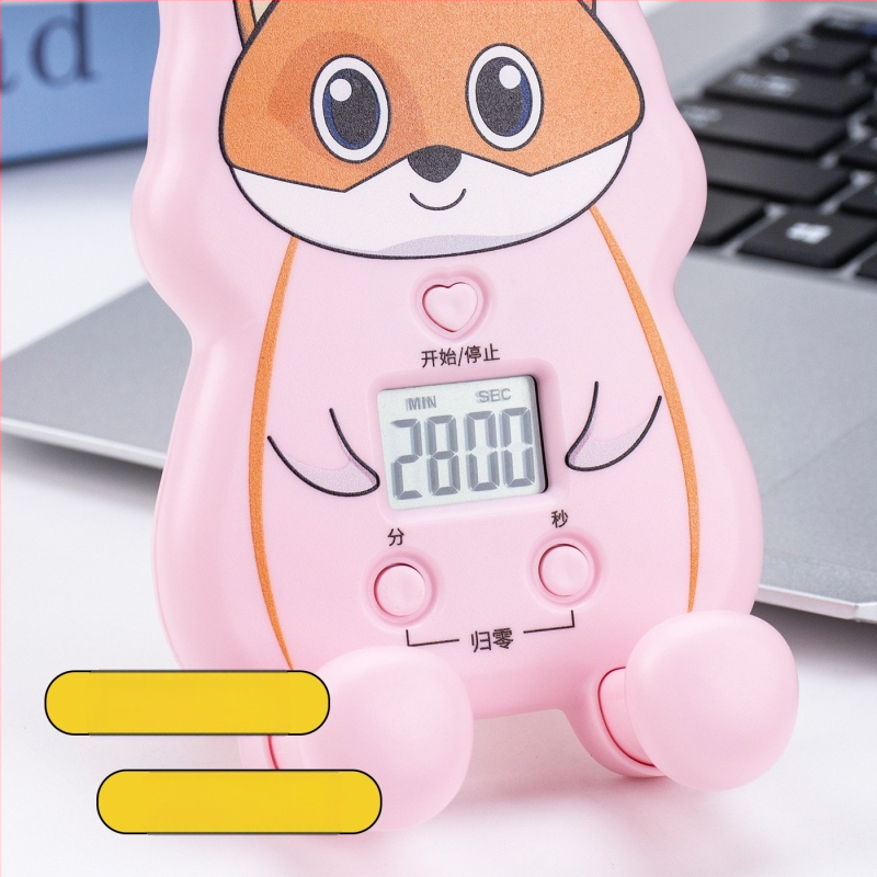 Karikatūrinis stalinis laikmatis – galingas signalas, daugybinis virtuvės laikmatis, atskaitos funkcija ir telefono laikiklis