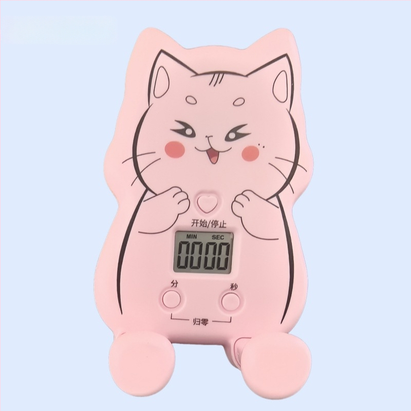 Karikatūrinis stalinis laikmatis – galingas signalas, daugybinis virtuvės laikmatis, atskaitos funkcija ir telefono laikiklis