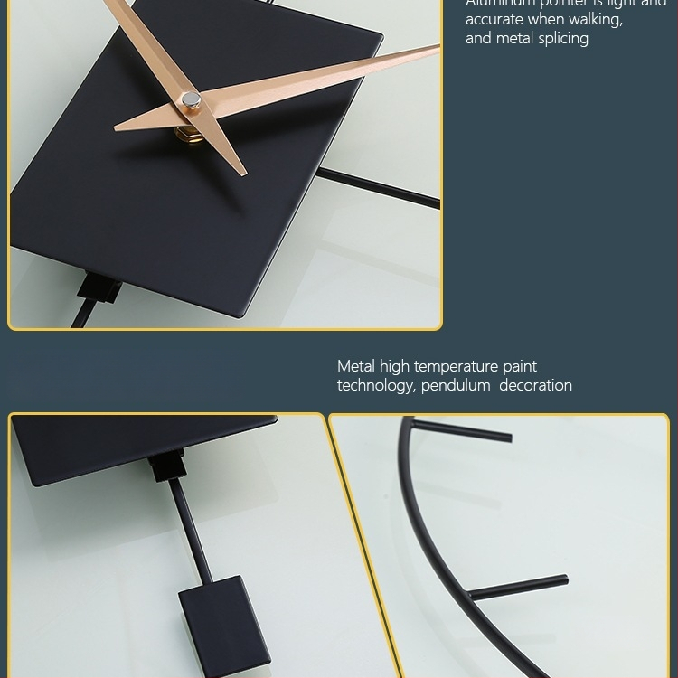 Sienas pulkstenis dzīvojamajai telpai, analogo displejs ar rādītājiem, ar bateriju, Sun movement mehānisms, metāla korpuss, metālisks ciparnīca