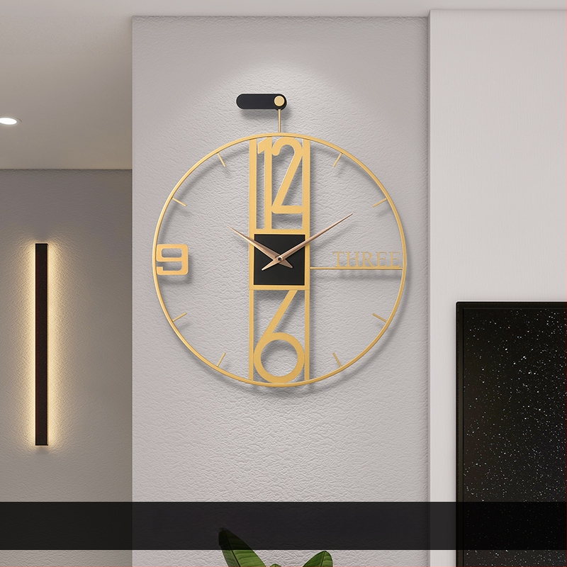 Sienas pulkstenis dzīvojamajai telpai, analogo displejs ar rādītājiem, ar bateriju, Sun movement mehānisms, metāla korpuss, metālisks ciparnīca