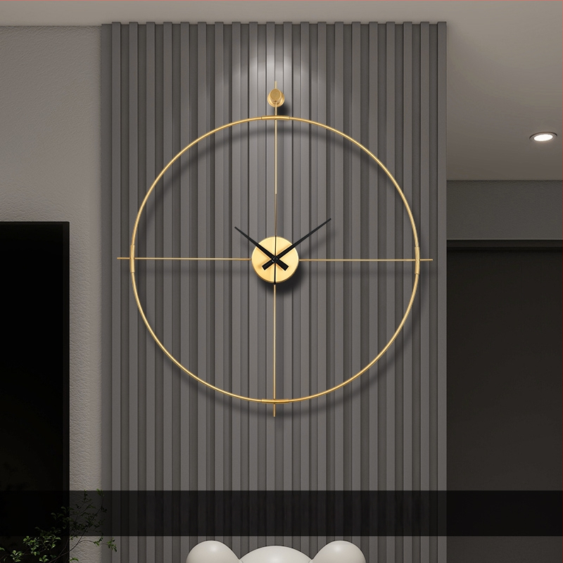 Sienas pulkstenis dzīvojamajai telpai, analogo displejs ar rādītājiem, ar bateriju, Sun movement mehānisms, metāla korpuss, metālisks ciparnīca