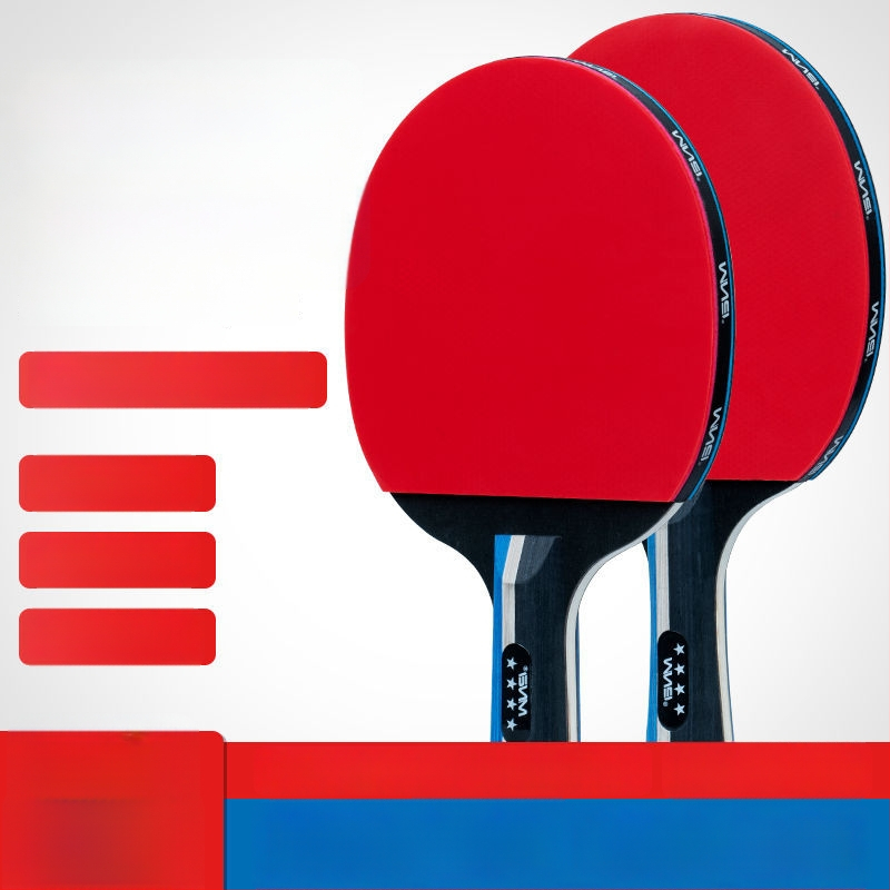 Kahesuunaline lauatennise pallrõivas algajatele ja lastele, kõrge elastsus; Basswood plaat; kumm Long-glue; löögitüüp Direct shot; sobib badmintonile ja tennisele